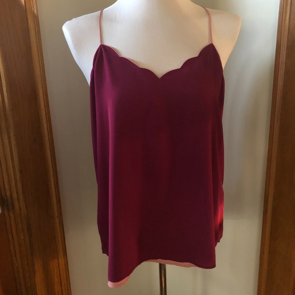 “Express Barcelona” Reversible Scallop V-Neck Camisole, New w/o Tags
